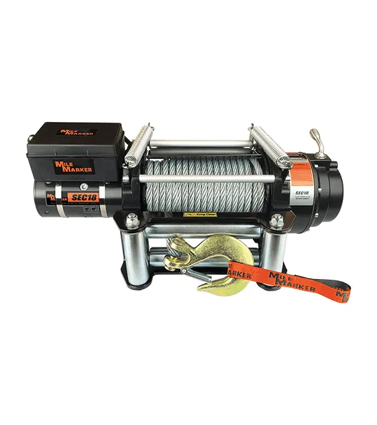 77-50280W – MILEMARKER Winch, Vehicle Mounted Waterproof Recovery Winch 12 Volt Electric 18000 Pound Line Pull Capaci...